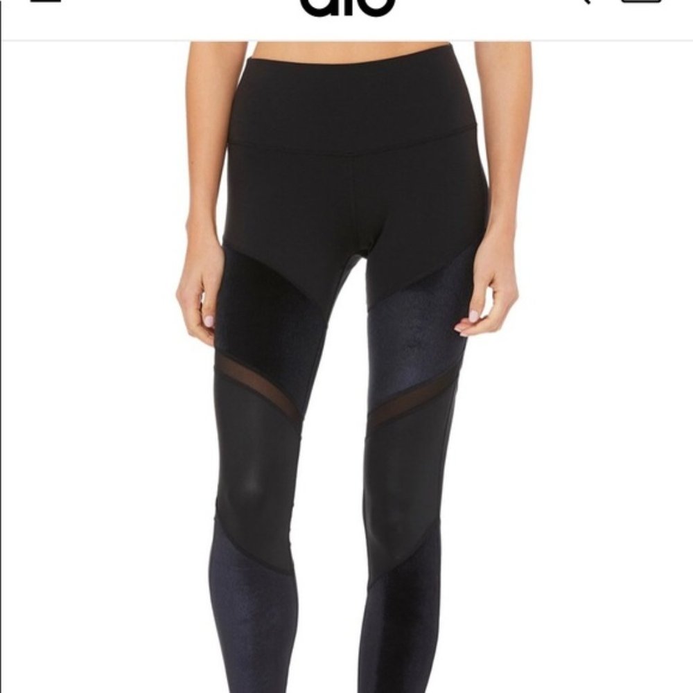 ALO YOGA VELVET & MESH  size MED leggings